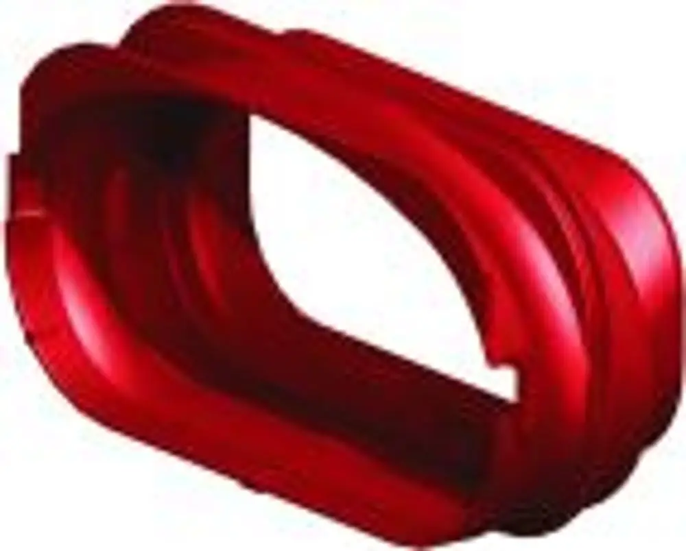 Roter Dichtring mit ovaler Form, passend für den Flachkanal, hergestellt von Wolf. Geeignet zur Dichtung von Kanälen in der Lüftungstechnik.